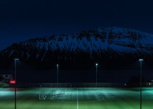 夜のサッカー場